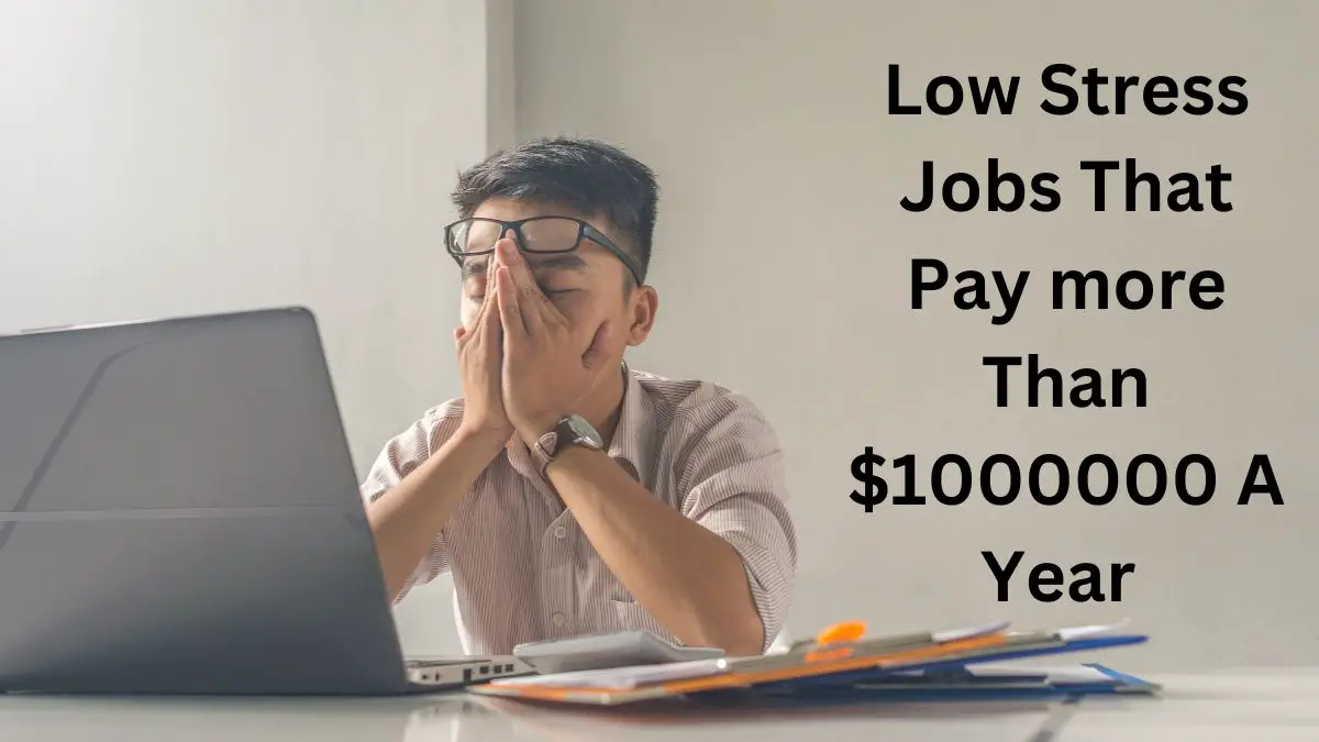 Low Stress Jobs That Pay more Than $1000000 A Year
