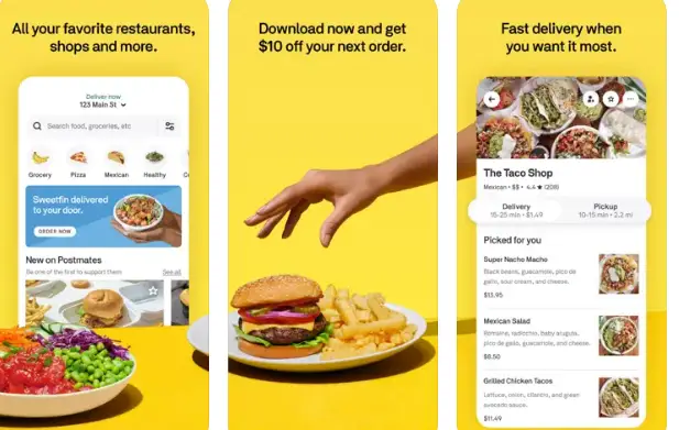 Pictue Of a Postmates app