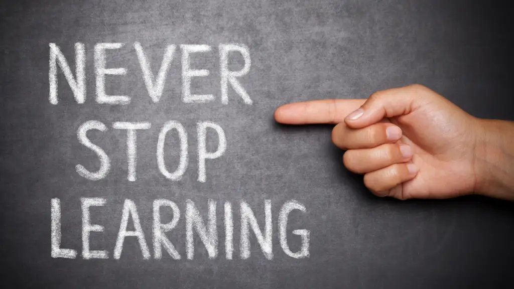 Image of  Never stop learning board